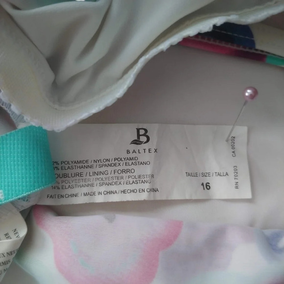 Baltex Abstract Floral Tankini/Swim Top  16 - Picture 8 of 8